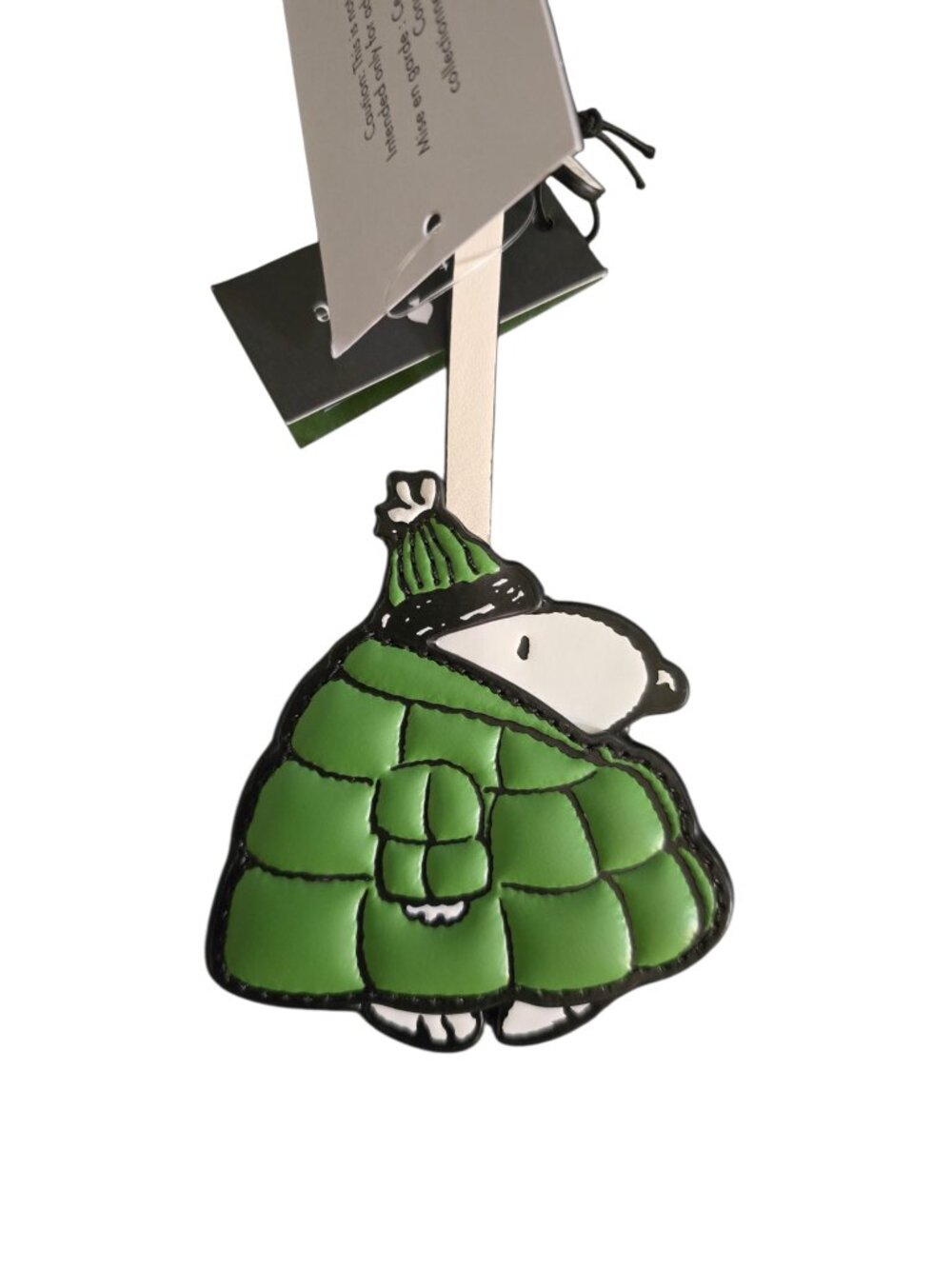 NWT Kate Spade x Peanuts Snoopy Green Puffer Bag Charm Keychain KM681 Rare - Picture 2 of 5
